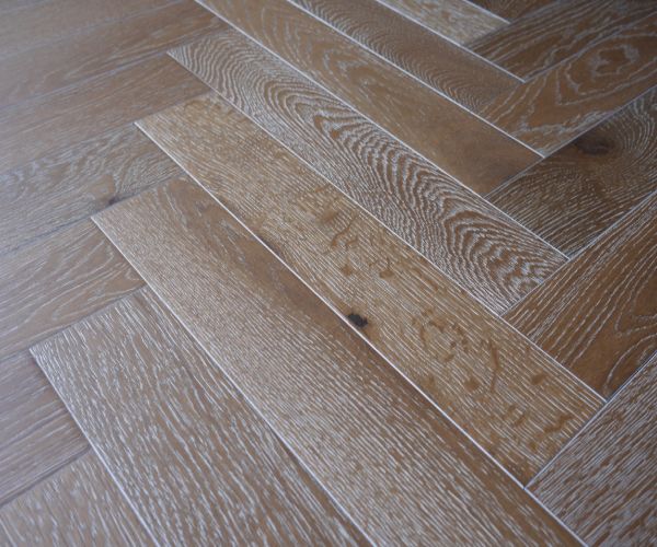Smoked White Herringbone 14mm x 90mm x 450mm