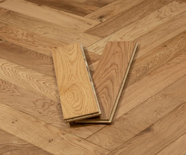 OakForm Herringbone Classic Natural Brushed UV Lacquered